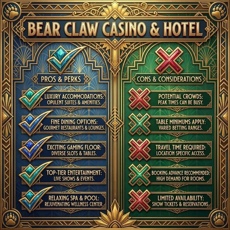 Bear Claw Casino & Hotel features and highlights